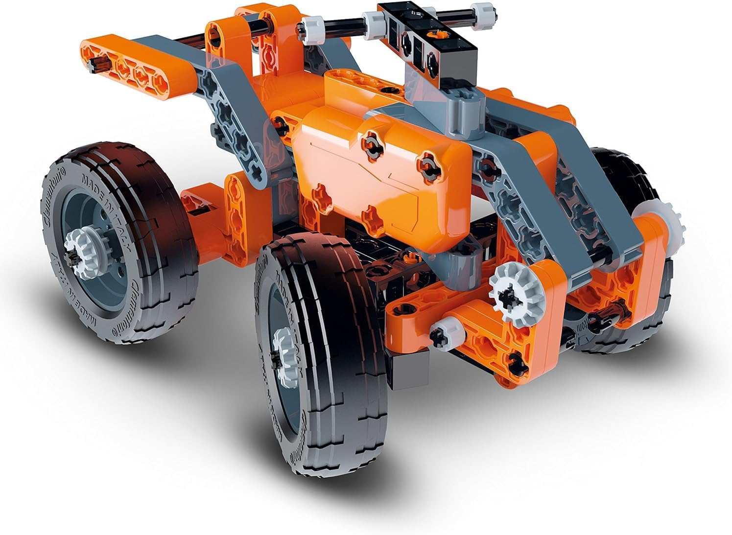 Clementoni - 52535 - Mon Atelier De Mécanique - Buggy and Quad Friction - Construction Set - French Version, Made in Italy, 8 Years and Up