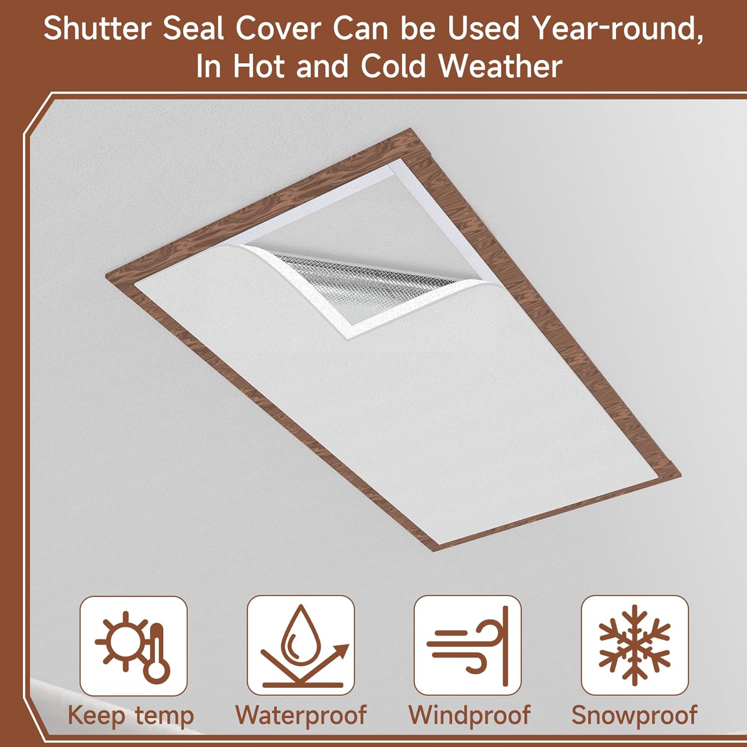 BJADE'S Insulation Cover for Attic Fan, Attic Ceiling Insulation Shutter Seal Cover,Attic Door Insulation Cover,Fits Up to 39"x55"