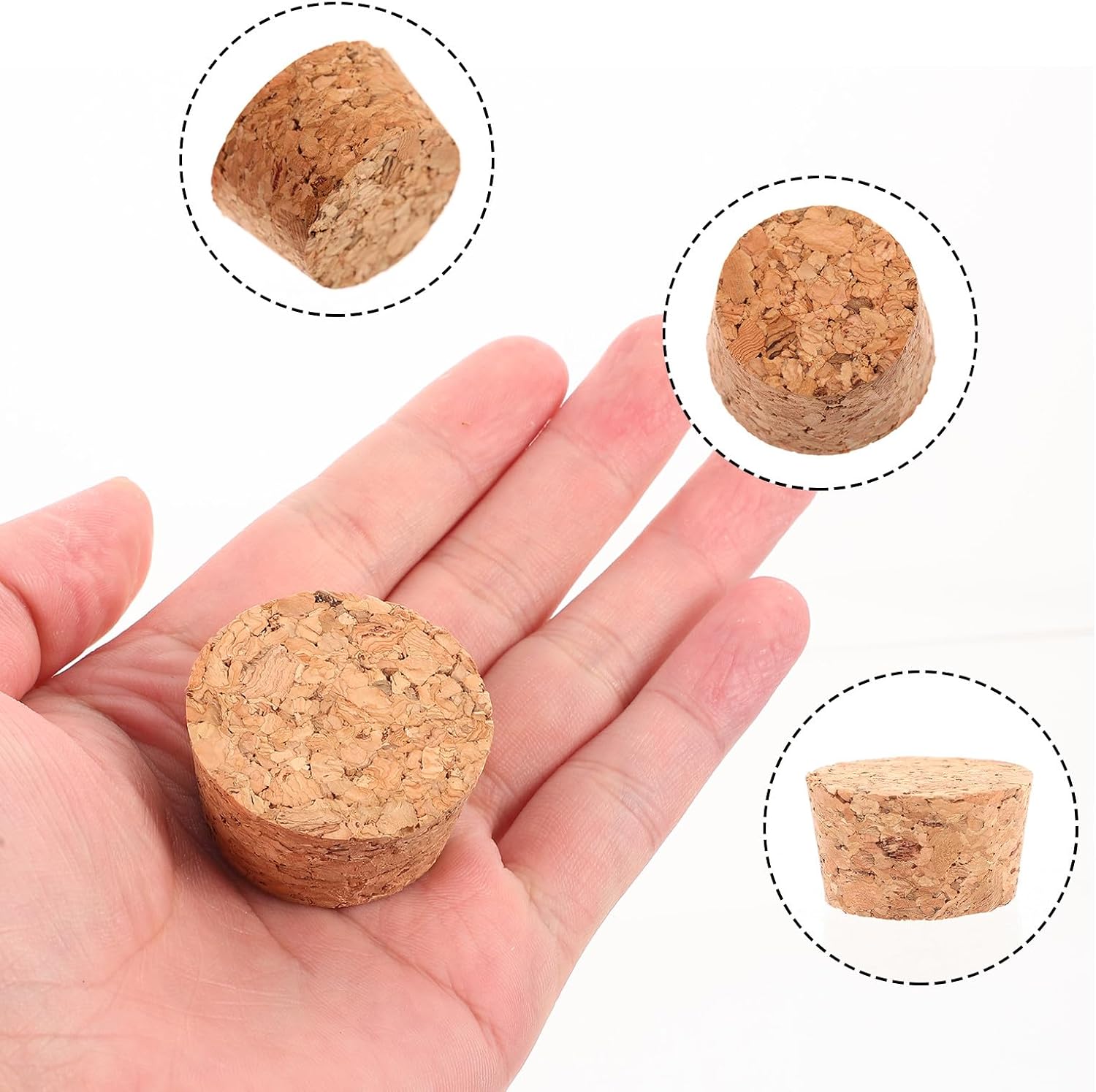 50pcs Wooden Cork Stoppers for Beverage Bottle Airtight Oktoberfest Party