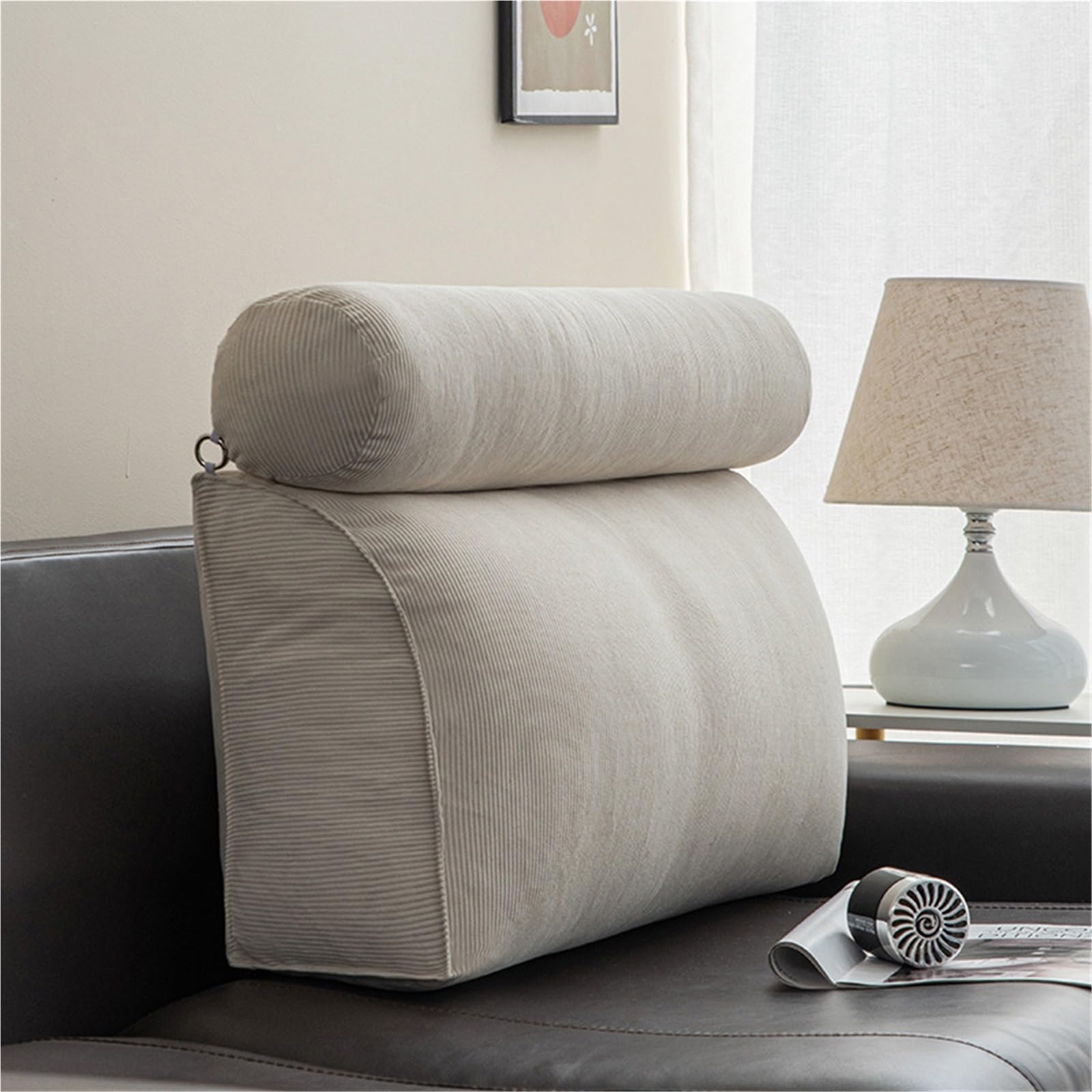 Headboard Pillow Twin Size Corduroy Wedge Mat for Dorm Daybed Bedding
