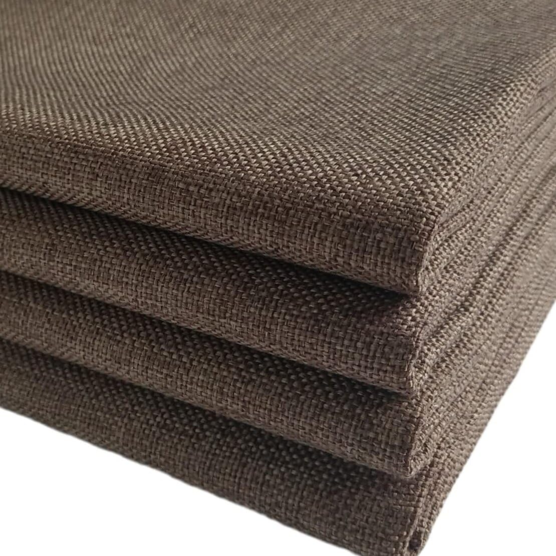 TinaKim Upholstery Fabric for Chair, Faux Linen Type Cloth Material, Sofa Couch Repair (Coffee 10, 2 Yard (57x 72 inch))