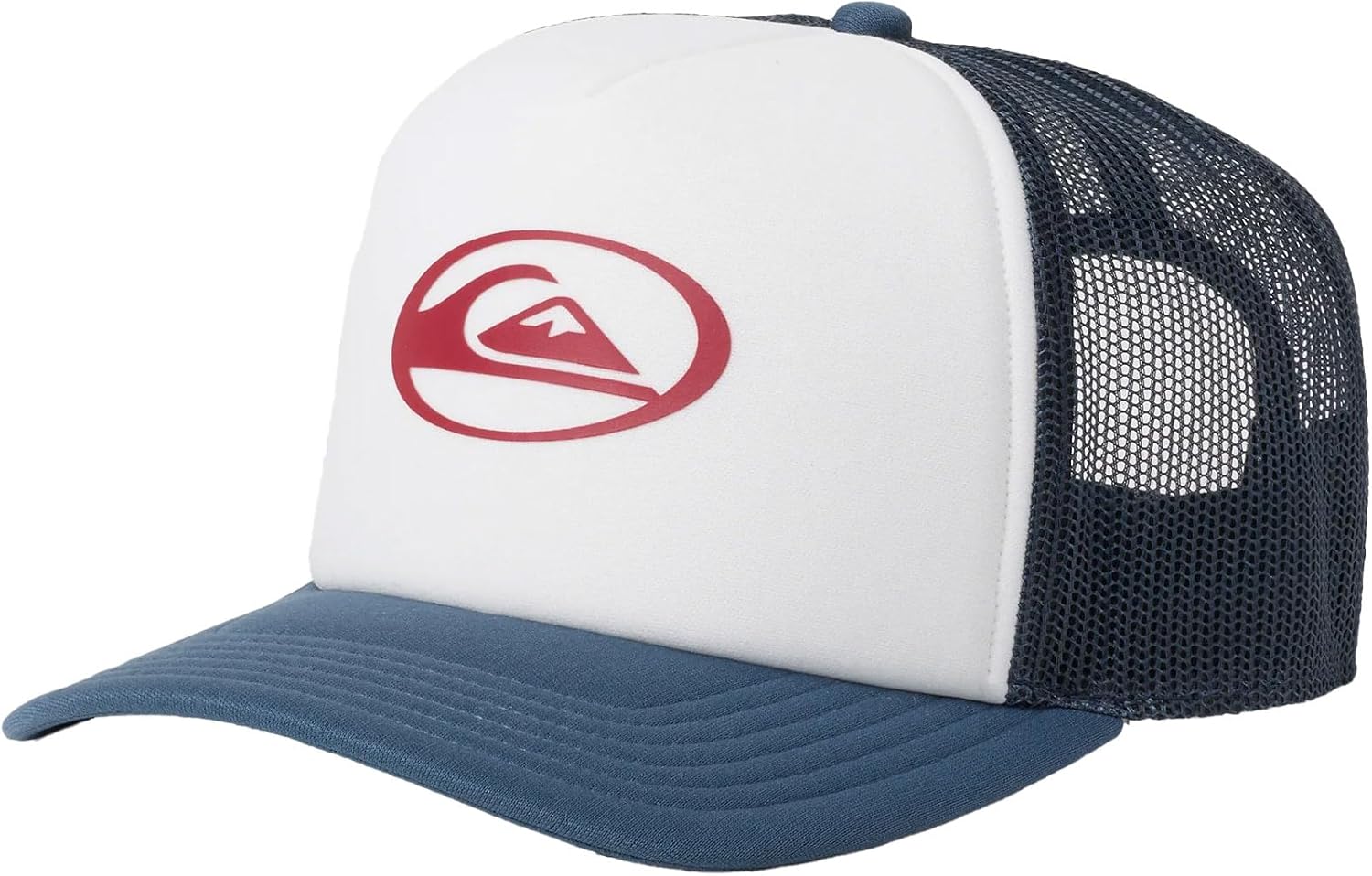 Quiksilver Menâ€™s Saturn Foamslayer Trucker Hat - 5 Panel Foam Snapback Cap, Snow White