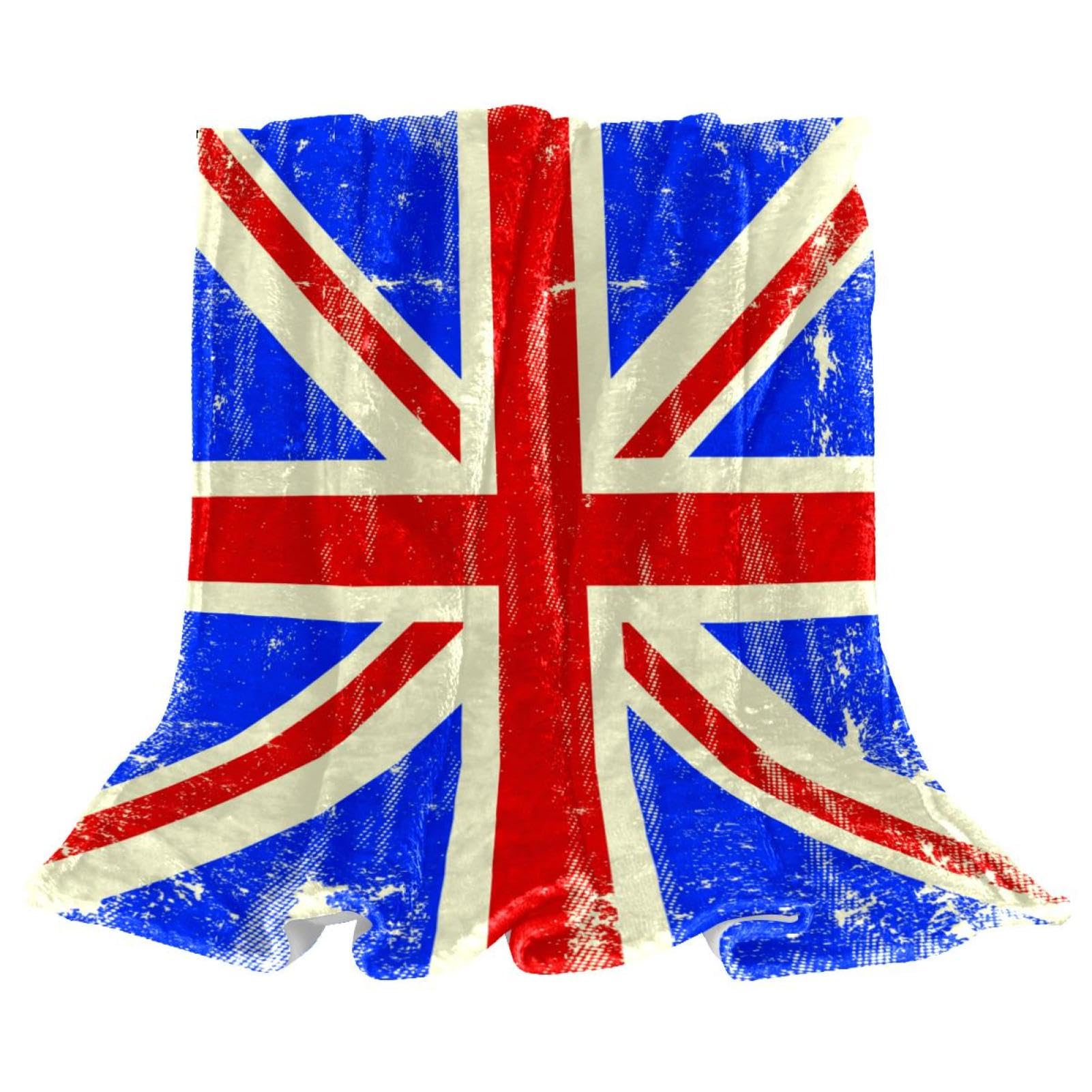 Plaid Union Jack couverture polaire pour cocooning sur canapé et salon