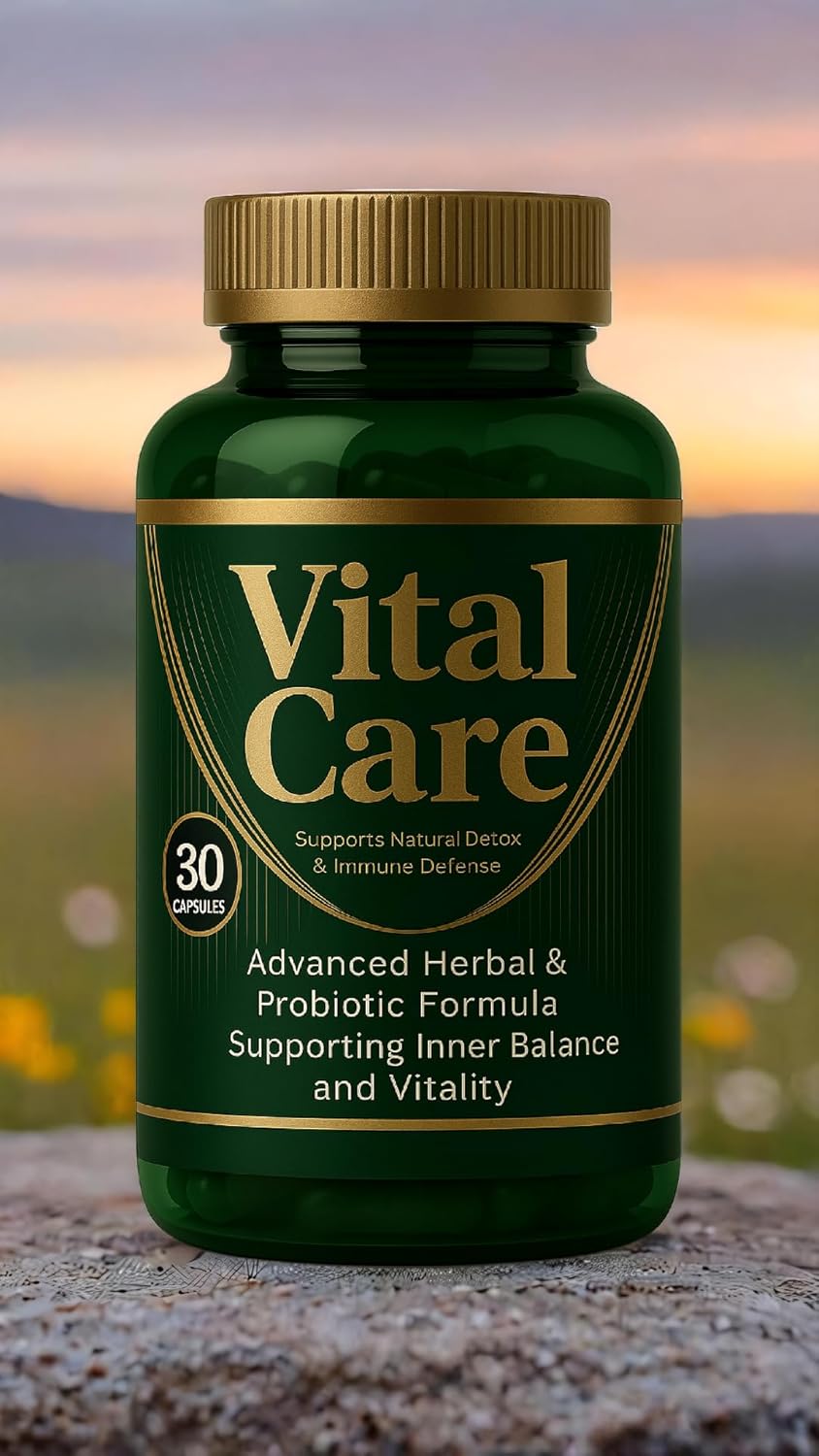 Vital-Care – Advanced Herbal & Probiotic Supplement | Supports Natural Detox, Candida Albicans Cleanse, Immune Defense & Inner Balance | 30 Capsules for Daily Wellness, Energy & Body Purification