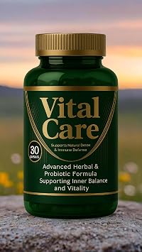 New Vital Care Advanced Herbal & Probiotic Supplement | Supports Natural Detox, Immune Defense & Inner Balance | 30 Capsules for Daily Wellness, Energy & Vitality 1 Bottle Bacterium Plus