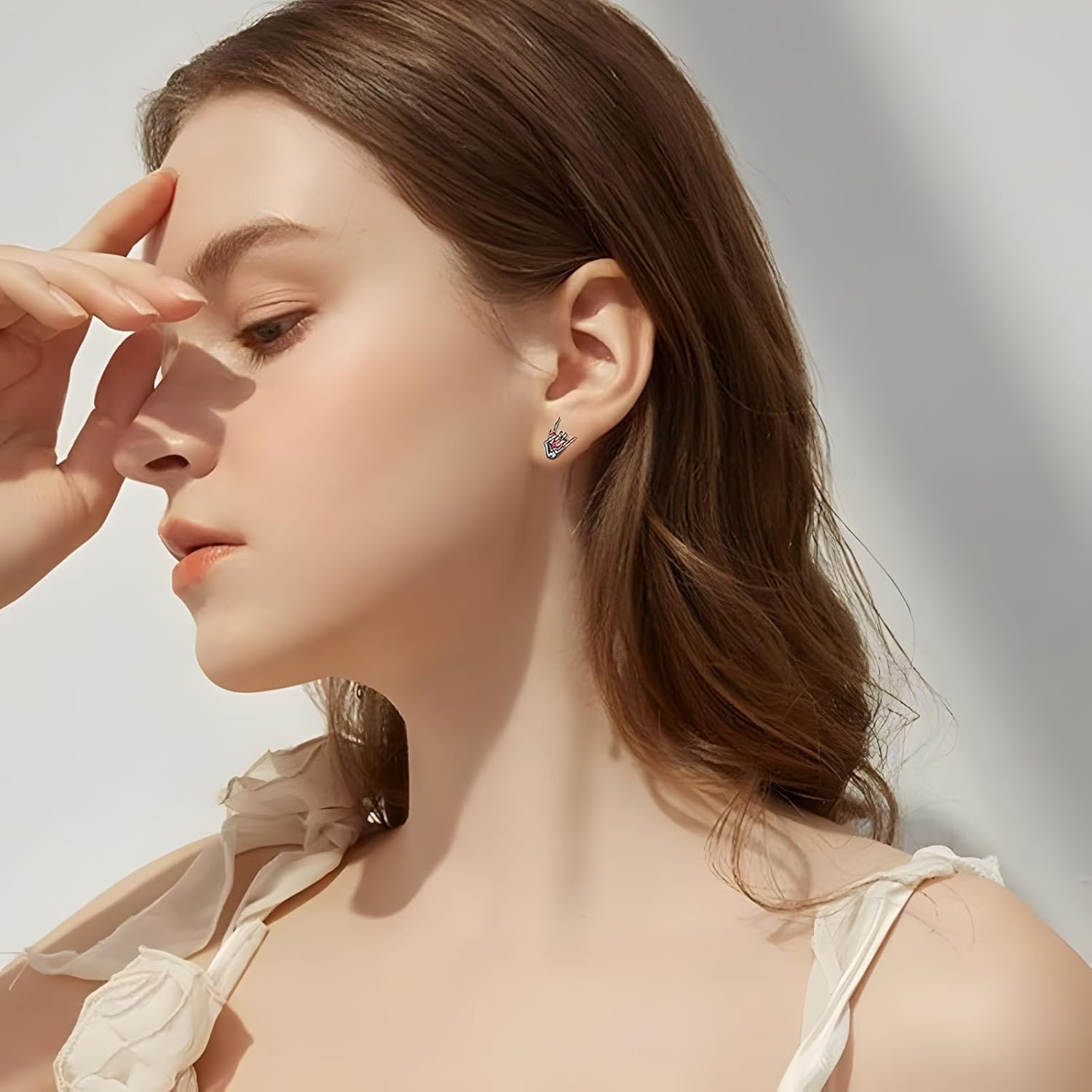 Skull Hand Stud Earrings Black Skulls Earrings Punk Gothic Skeleton Hand Earrings Jewelry for Women Men - Image 3