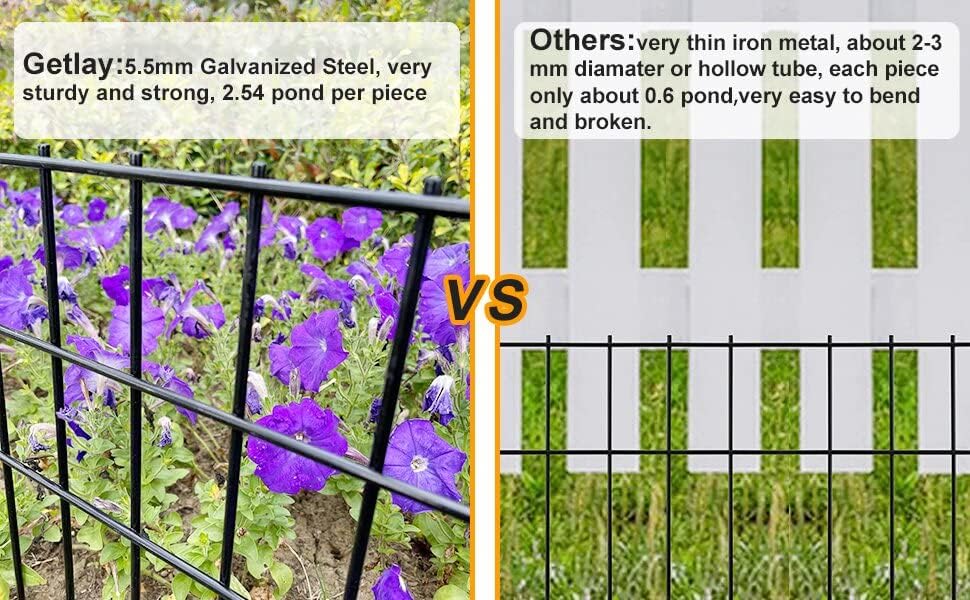 Miniatura 4 de Valla de Barrera de Animales para Jardín 11.4 m(L)×38.1 cm(H), 15 Paneles Valla sin Excavación, Barrera Subterránea para Decks, Valla de Barrera