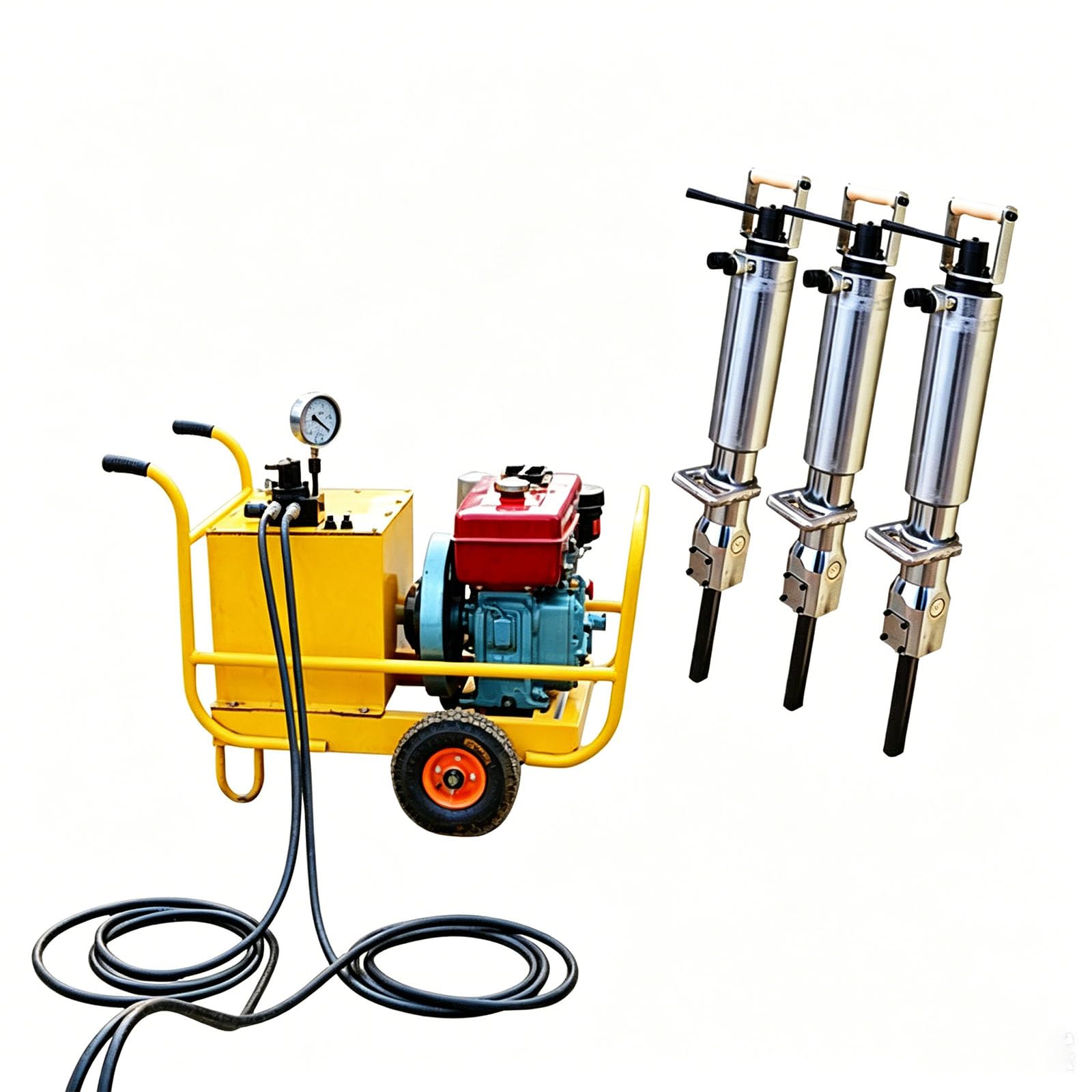 Wysokowydajny hydrauliczny rozdzielacz kamieni skalnych bezpieczny dla głębokości 300-600 mm we wszystkich pracach budowlanych w górnictwie do szybkiego rozłupywania betonu skalnego regulowane