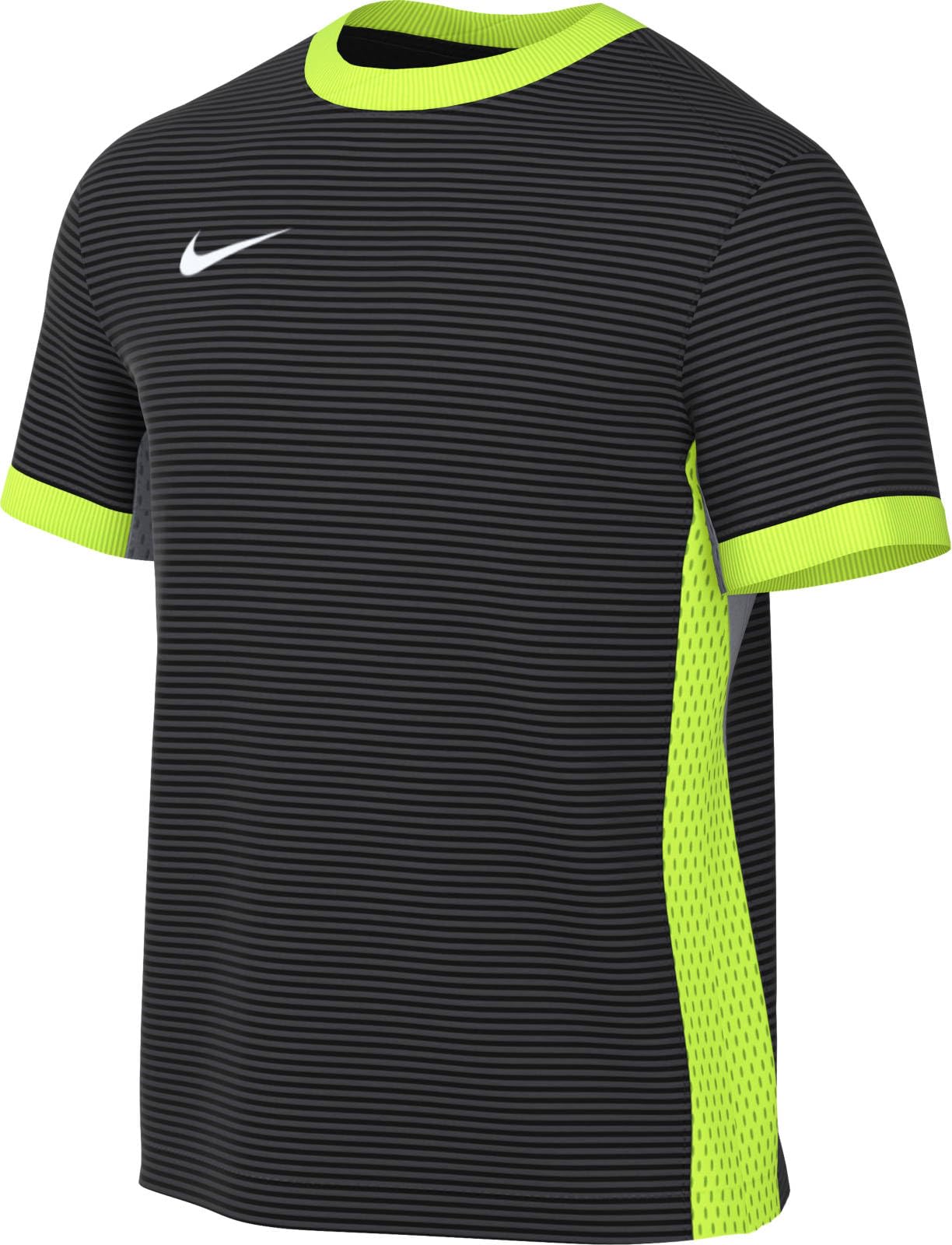 NIKE FZ9327-011 M NK DF STRKE IV JSY SS Sweatshirt Men's BLACK/WOLF GREY/VOLT/WHITE Size XL