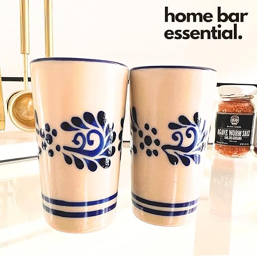 Miniatura 7 de Casa Fiesta Designs Vasos de chupito mexicanos, pintados a mano en México - Ideal para tequila, mezcal y sangrita, juego de 2 onzas - Tequilero