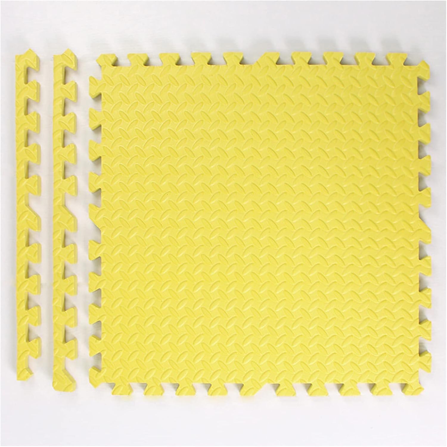 Puzzle Play Mat for Floor 40pcs/38.4sq.ft 12inch Interlocking Foam Floor Tiles Square EVA Foam Floor Mat(Yellow)