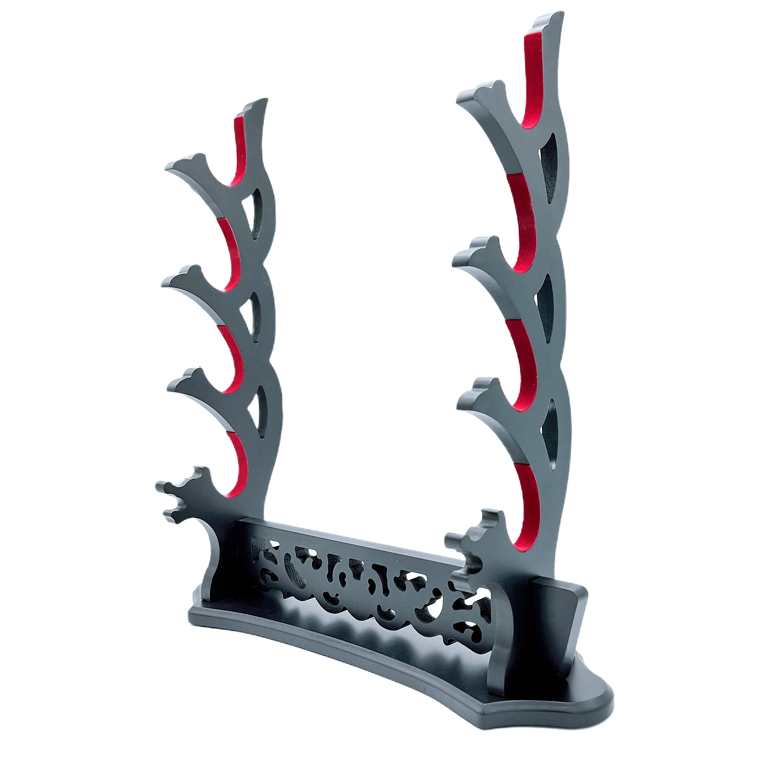 FLURSAILE 4-Tier Sword Stand Vine Sword Rack Table Display Stand for ...