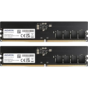 PCパーツ ADATA 16GB DDR5 PC5-4800(40) ADATA 16GB DDR5 4800MHz PC5-38400 CL40 U-DIMM Memory RAM