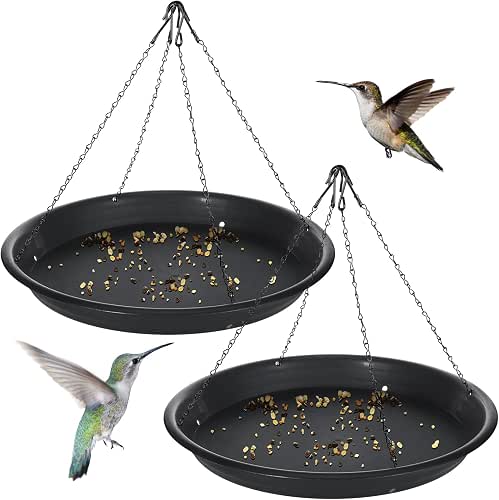 Briwooody 2 Sets 16.7" Bird Seed Catcher Tray Platform Bird
