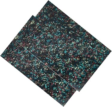 2Pcs Abalone Shell Sticker 30.5x20.3cm Rectangle Abalone Veneer Sheets Dark Slate Gray PVC Imitation Abalone Shell Paper for Inlay Projects Craft Handmade Decoration