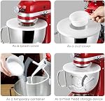 Aieve Mixer Bowl Covers,Guard Lids for KitchenAid 4.5-5 Quart Tilt-Head Stand Mixer to Prevent Ingredients from Splashing Out(2 Pack)
