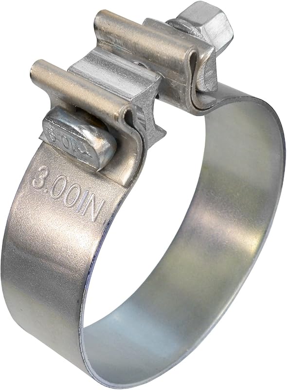 Abraçadeira estreita para escapamento ROADFORMER em aço aluminizado para tubo de 7,62 cm – 1 unidade