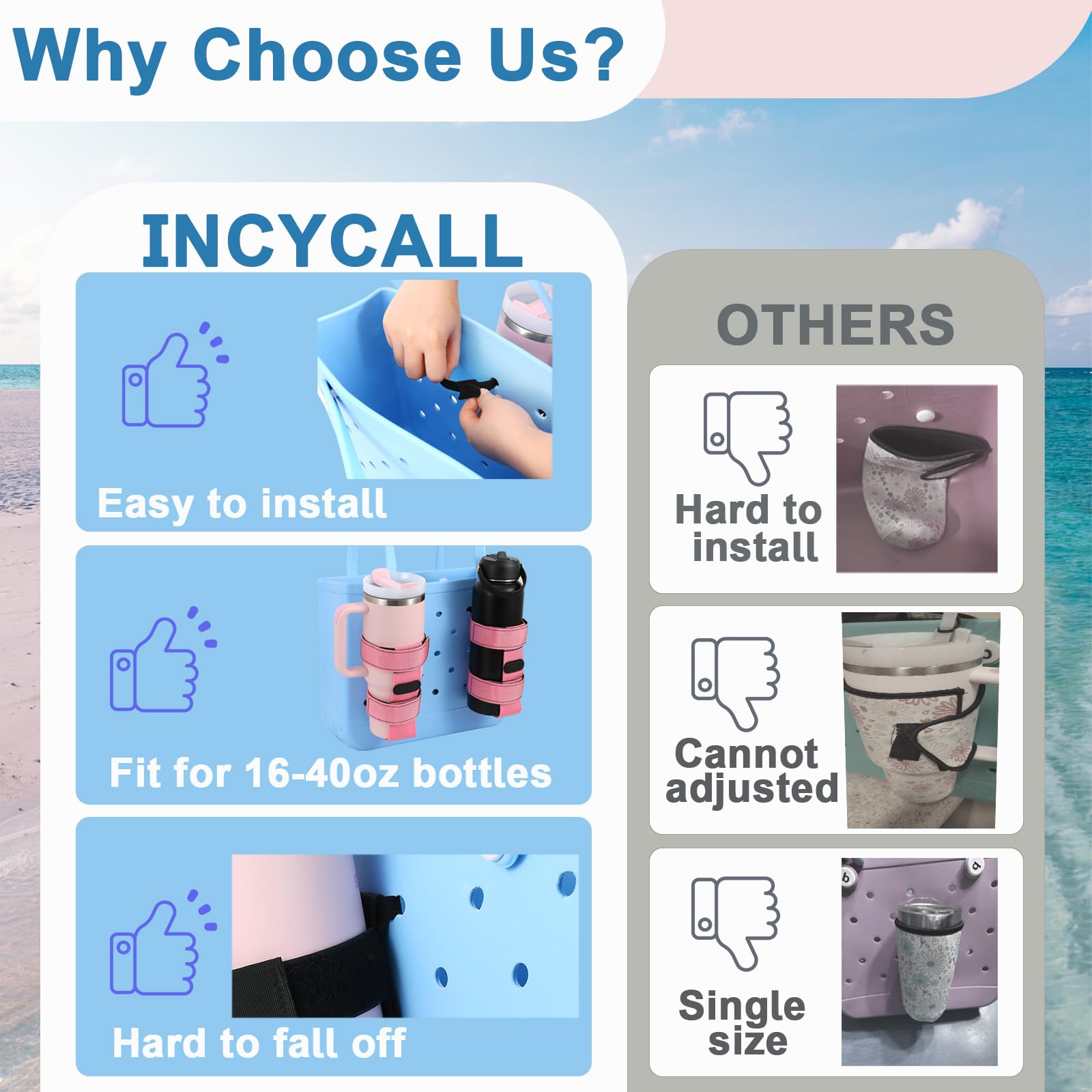 Porte-gobelet Universel Pour Valise - Compatible Gobelets Stanley 30/40 Oz, Tasses à Café - Avec Poche Pour Passeport - Pour Voyage, Avion, Cadeau Voyageur