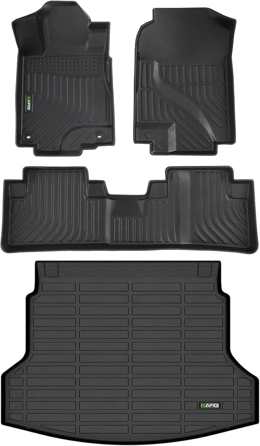 HAFIDI® Floor Mats & Cargo Liner Set Fit for 2012-2016 Honda CRV (Fit for LX & SE & EX & No subwoofer)(Not fit CRV Touring) All Weather Protection TPE Full Set Car Floor Liners Accessories - Black 18) For CRV 2012-2016 Full Set