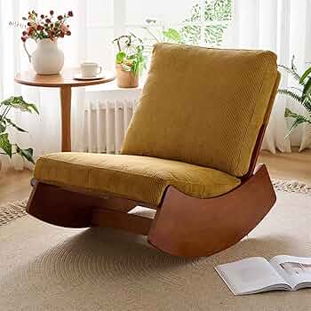 北欧♦️カントリー♦️高級 ウッド&モスグリーン♦️ファブリック ロッキング チェア d8f7e95dd3d108568bc95b1d7d37c1