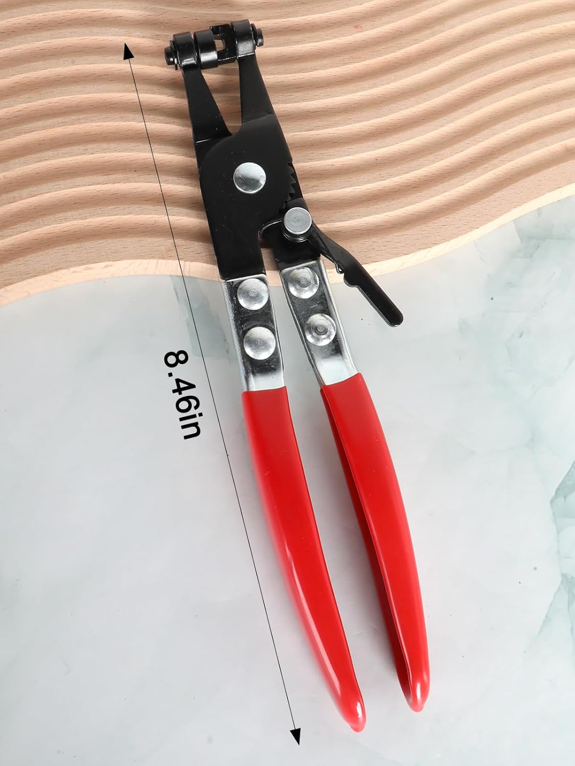 1PCS Aleric Hose Clamp Pliers with Swivel Flat Band - Spring & Ring Hose Clamp Removal & Installation Tool for Automotive Fuel, Oil, Water Hoses