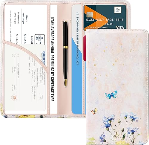 Miniatura 50 de CoBak - Estuche para registro y seguro del auto, organizador para la guantera, accesorio para compartimento de auto o camión, estuche con cierre