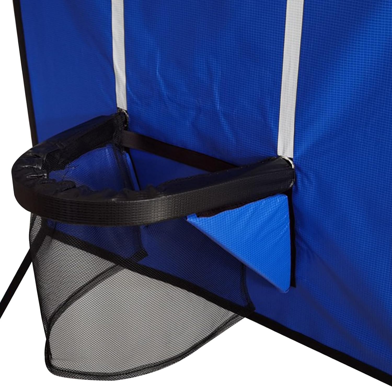 Trampoline Basketball Hoop Set with Ball, Blue Backboard, Indoor Outdoor Bounce Accessory image 3 of 6 B0F981NVSQ