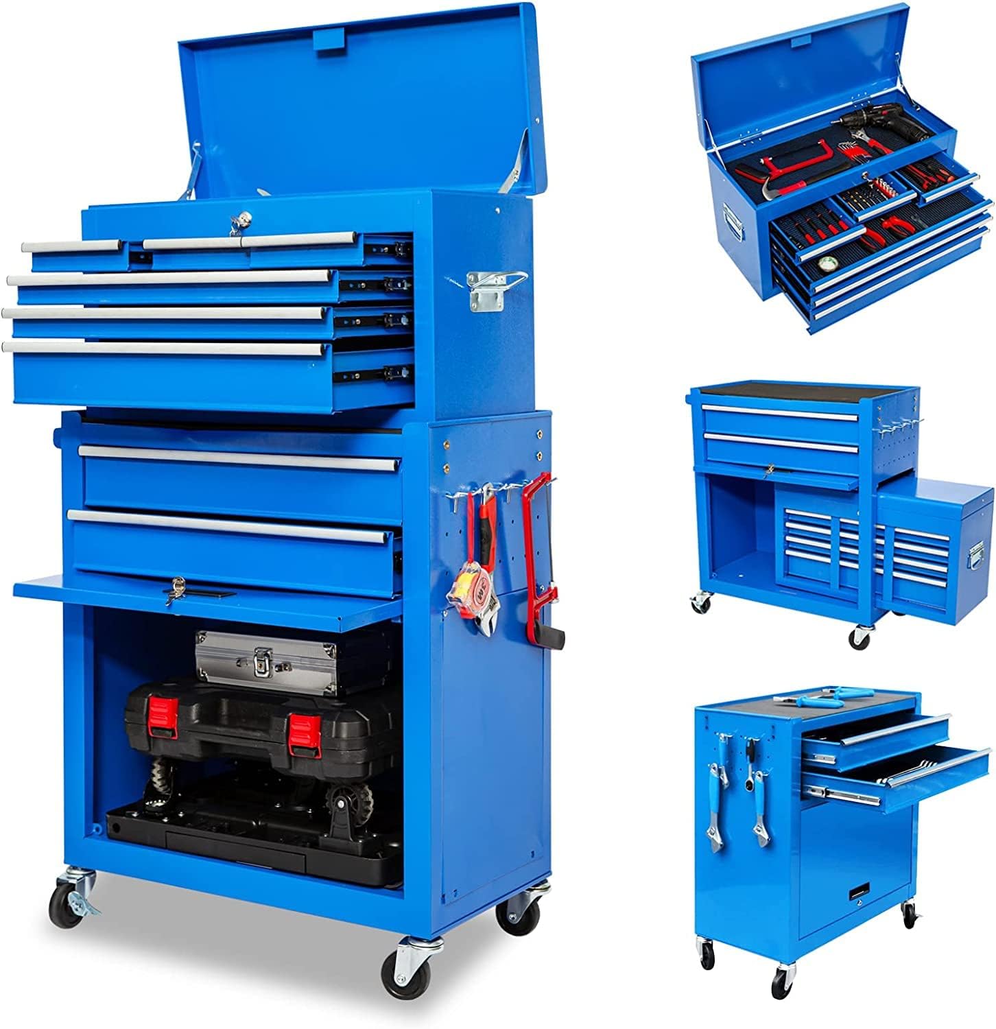 8Drawer High Capacity Rolling Tool Chest with Wheels, Big Tool