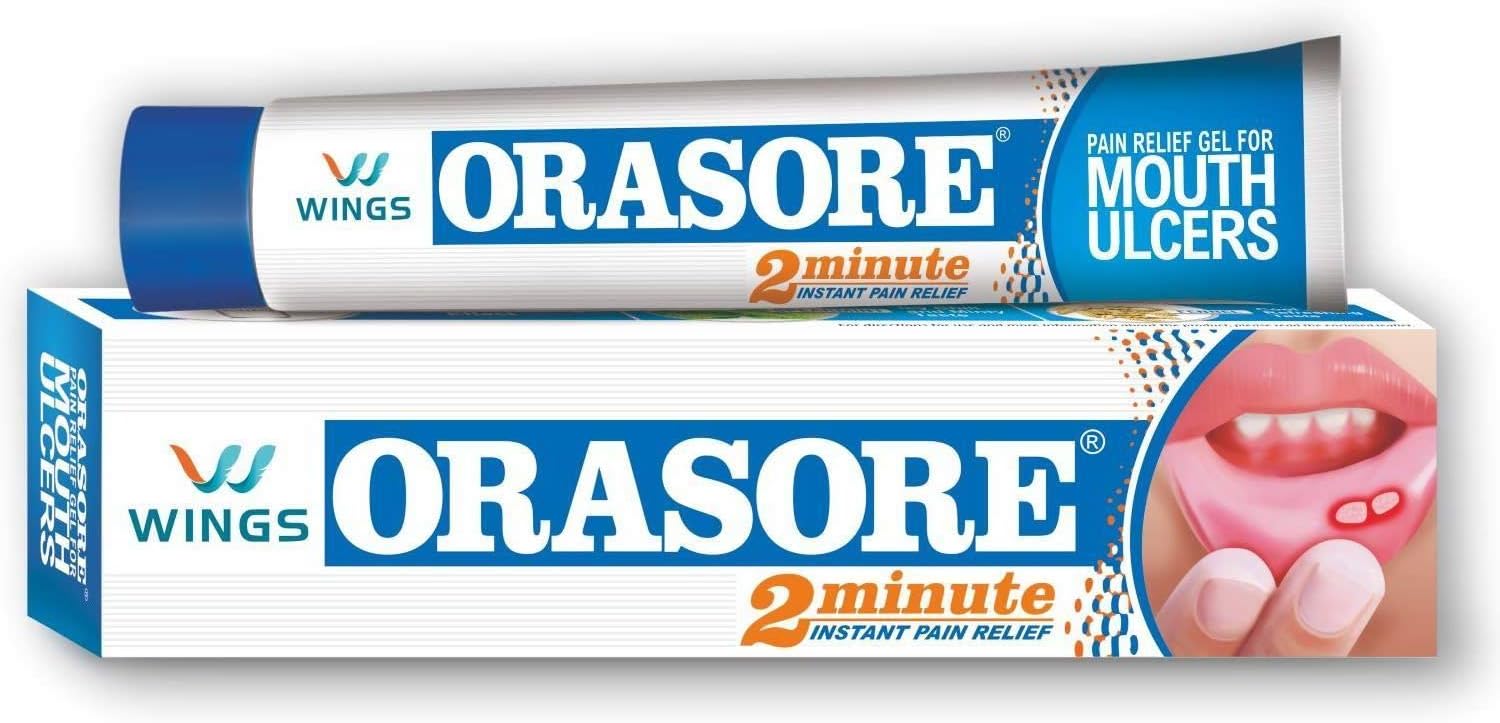 Orasore 2 Minutes Instant Pain Relief Mouth Ulcers Gel 12g OTC