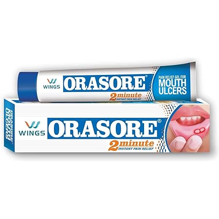 Amazon Com Orasore 2 Minutes Instant Pain Relief Mouth Ulcers Gel 12g Otc Health Household Amazon Com Orasore 2 Minutes Instant Pain Relief Mouth Ulcers Gel 12g Otc Health Household