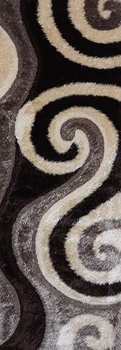 Msrugs Monaco Collection - Alfombra de sala de estar contemporánea., 500-gris