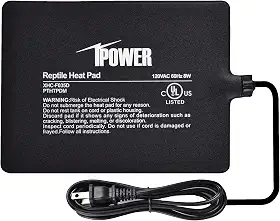 iPower Almofada de calor para répteis sob o tanque de terrário tapete de aquecimento para tartaruga, lagarto, sapo, cobra, réptil e outros animais pequenos, 15 x 20 cm, 20 cm