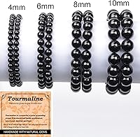 Vista 485 de MASSIVE BEADS Pulsera elástica de yoga hecha a mano con piedra natural, cristal curativo, energía, regalos para adultos unisex de 0.157 in, 0.236