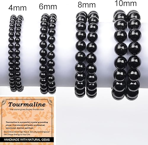 Vista 485 de MASSIVE BEADS Pulsera elástica de yoga hecha a mano con piedra natural, cristal curativo, energía, regalos para adultos unisex de 0.157 in, 0.236