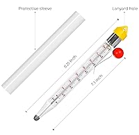 Vista 4 de VVIVID Termómetro de cera para hacer velas/jabón, dulces y freír, con clip de seguridad ajustable