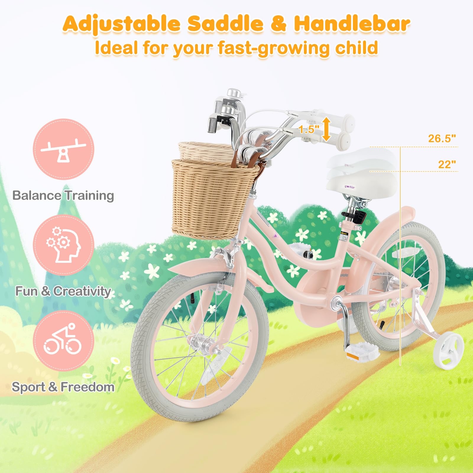 Amazon | BABY JOY キッズバイク 16インチ 子供用自転車 4~7歳のお子様