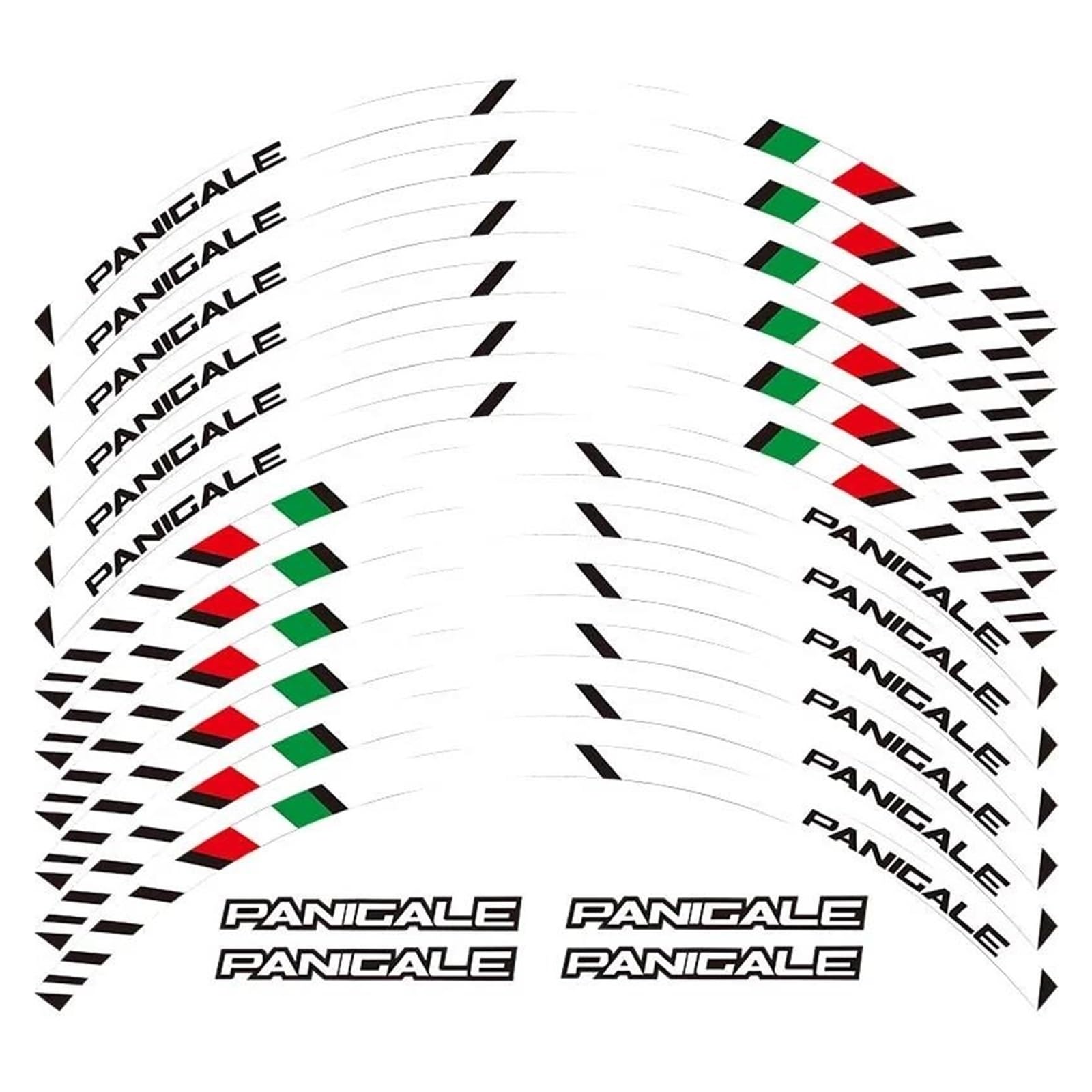 12 X Thick Edge Outer Rim Sticker Stripe Wheel Decals for Ducati 1299 for Panigale S 959(Color3)
