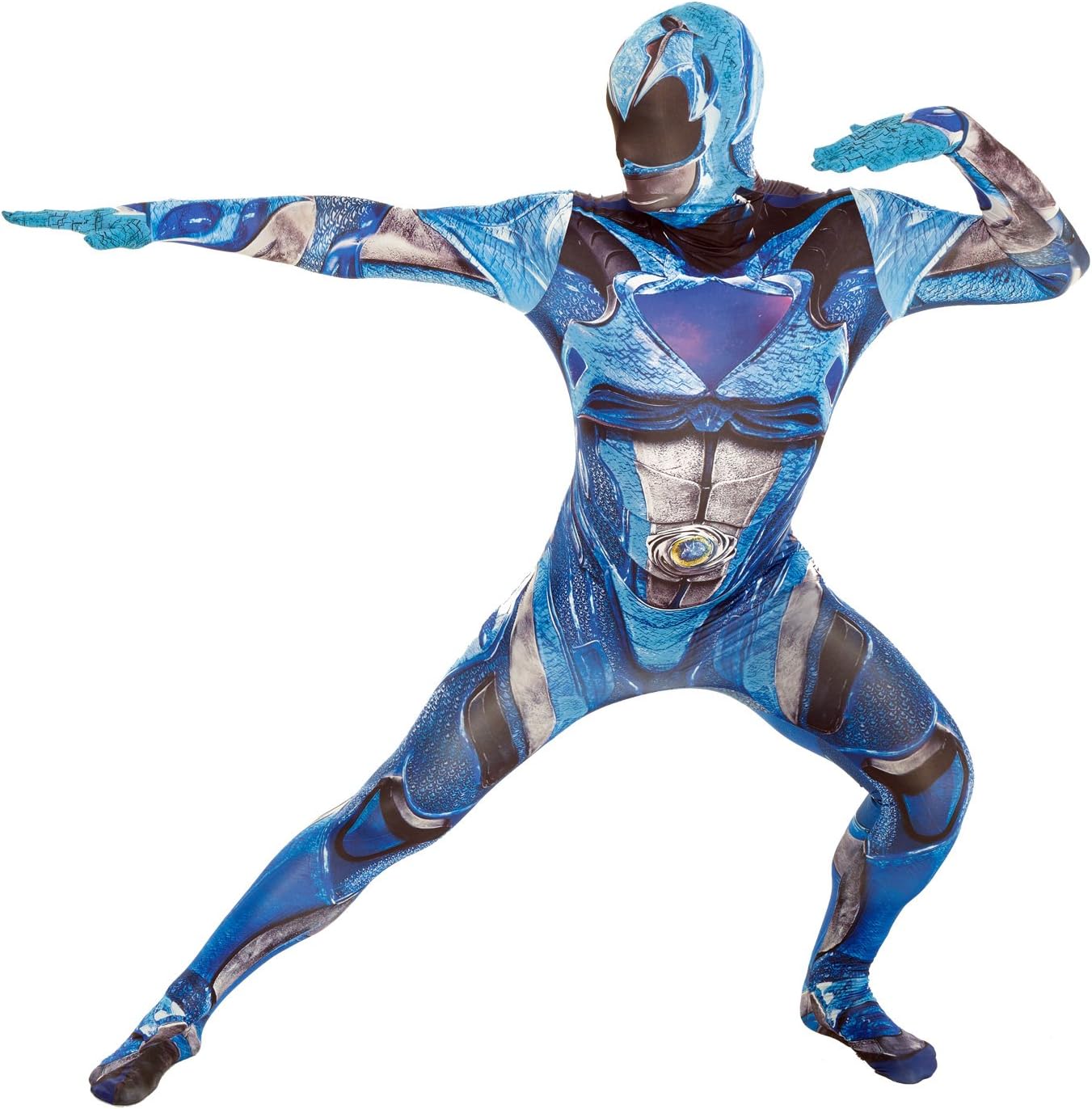 Morphsuits Blue Power Ranger Costume Adult, Mens Deluxe Power Ranger Costume
