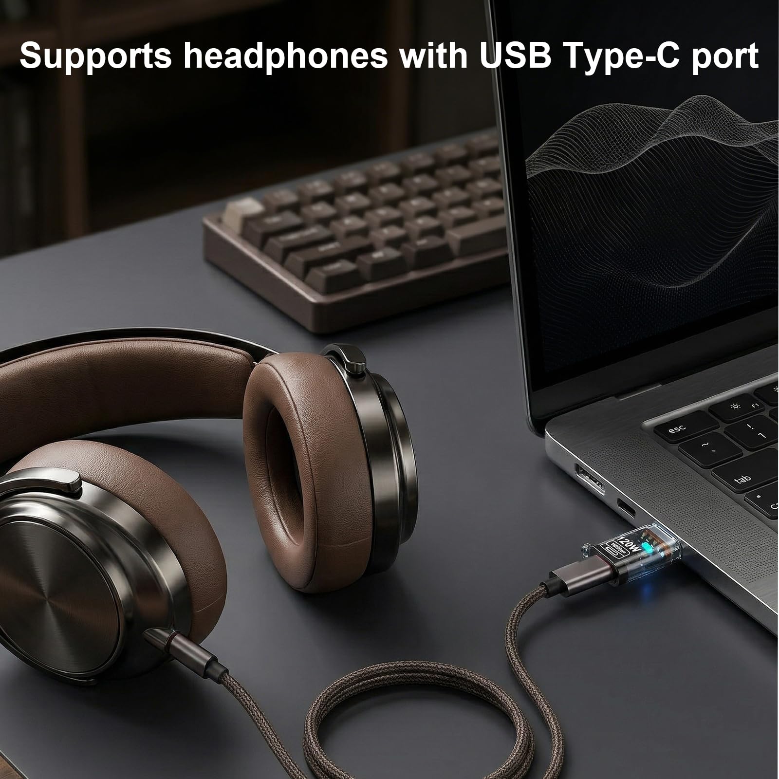 HENGBIRD Zestaw 2 sztuk USB-C do typu A i USB-A do USB-C OTG 120W USB 3.2 Gen2 10Gbps Szybkie ładowanie OTG z paskiem do szybkiego ładowania, podłączania słuchawek i transferu danych 3 w 1