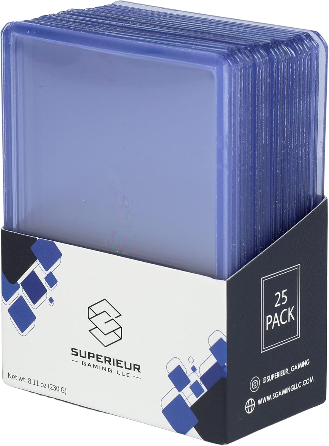 Superieur Gaming Toploader Card Protectors – 3 x 4-inch Top Loader Trading Card Holder – Card Case Holder for Trading Cards, Sports Cards – 25-Pack
