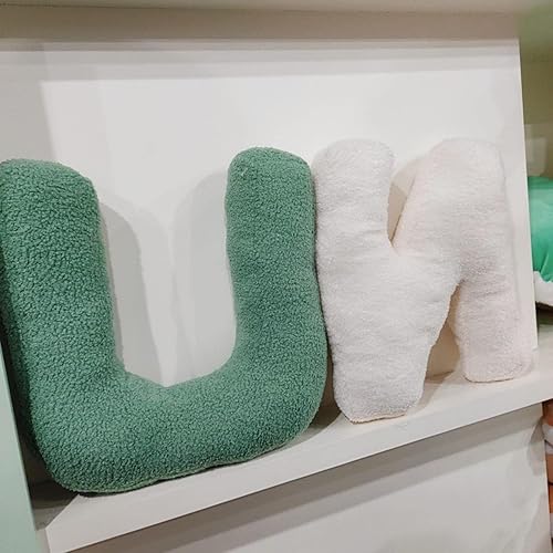 Miniatura 6 de MOJUN Almohadas de letras, lindas y suaves almohadas decorativas de letras del alfabeto inglés, cojín para sala de estar, sofá, cama, decoración de