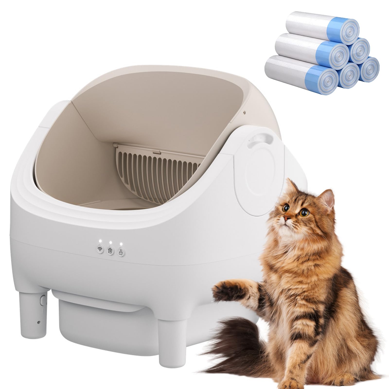 Arenero automático para varios gatos ideal para mantener un salón sin olores
