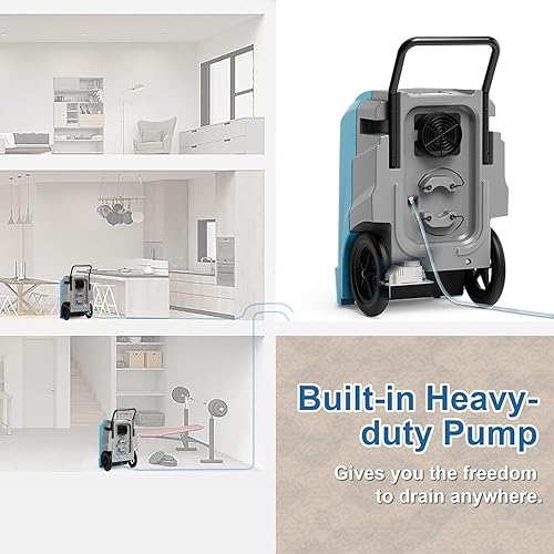 Miniatura 5 de ALORAIR Deshumidificador comercial LGR de 190 PPD con bomba y manguera de drenaje, control inteligente por aplicación de hasta 2,600 pies cuadrados