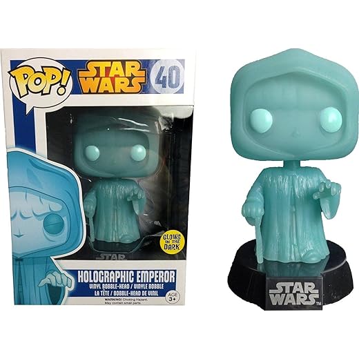 Sale Funko - Figurine - Star Wars - Holographic Emperor Glows In The Dark Exclusive Pop 10Cm - 0849803054823