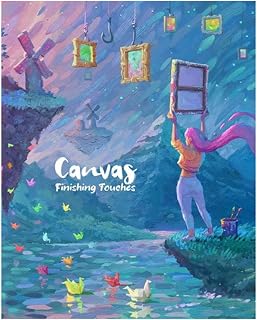 Canvas Finishing Touches Board Game Expansion - Create Stunning Masterpieces. Art Competition and Puzzle Game for Kids & Adults, Ages 14+, 1-5 Players, 30 Minute Playtime, Made by R2i Games