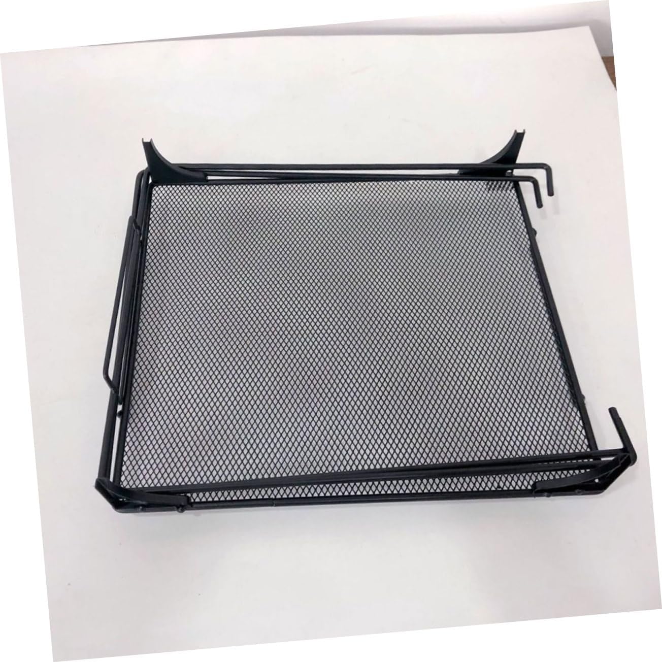 VILLCASE Foldable Mesh Storage Rack for Kitchen School and Bathroom Space-Saving Organizer Shelf for Lockers and Cabinets Black Design