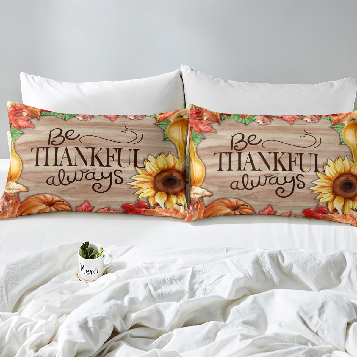 feelingyou Set di lenzuola con angoli decorativi con tasca profonda per bambine e ragazze, per bambini, per camera da letto, 3 pezzi (1 lenzuolo con angoli e 2 federe), per letto matrimoniale