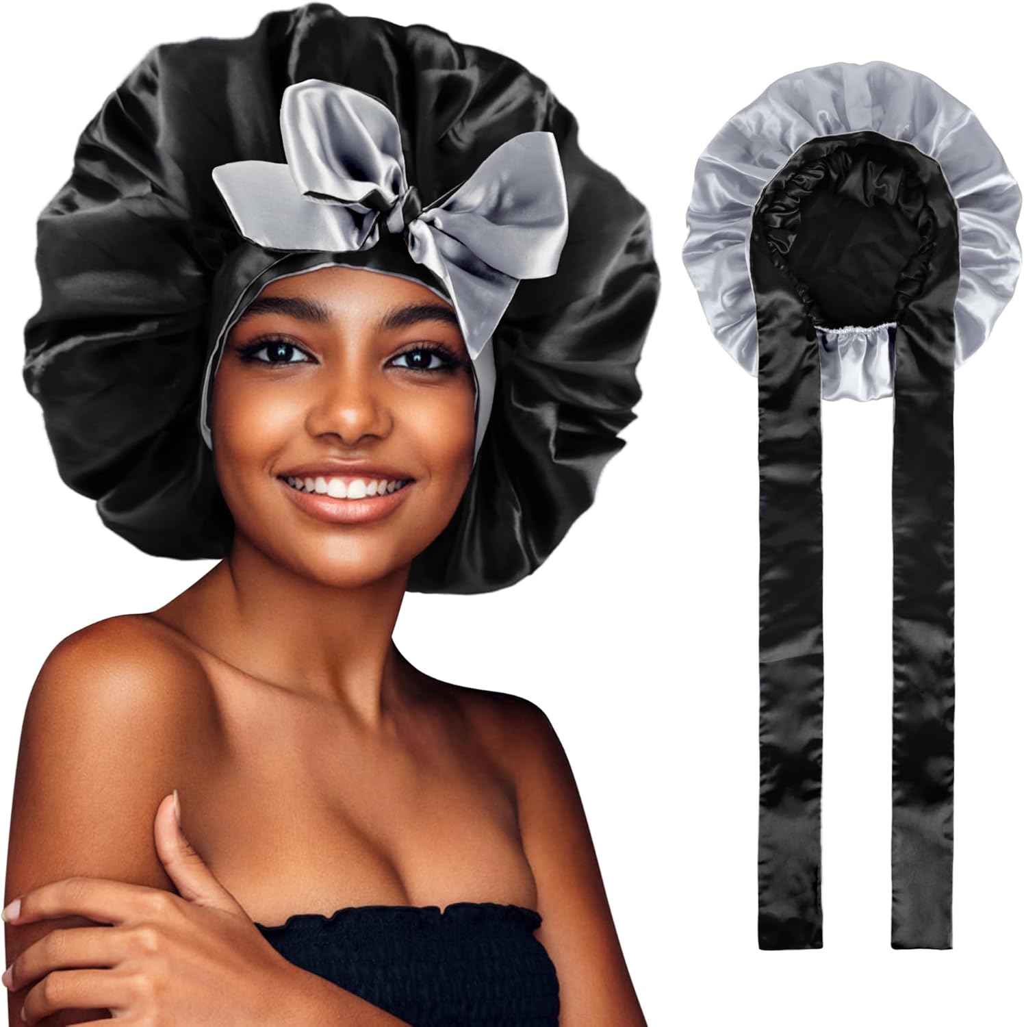 WEIPAO Silk Satin Silk Hair Wrap for Sleeping,Satin for