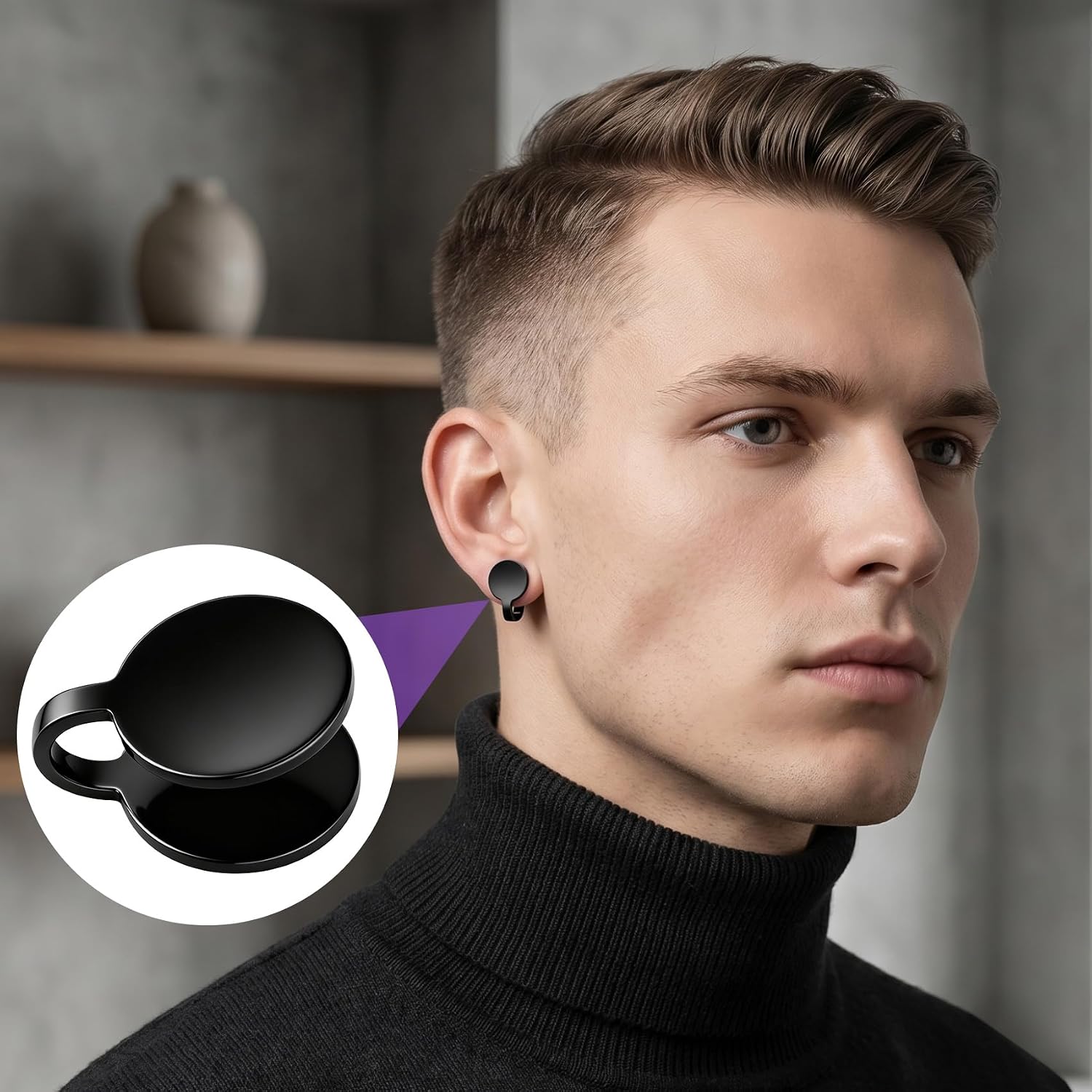 8pcs Pressure Earrings for Keloids, Non-Pierced Keloid Compression Clip-Ons Earrings, Adjustable Stainless Steel Ear Clips Jewelry for Women Men- 4 Colors