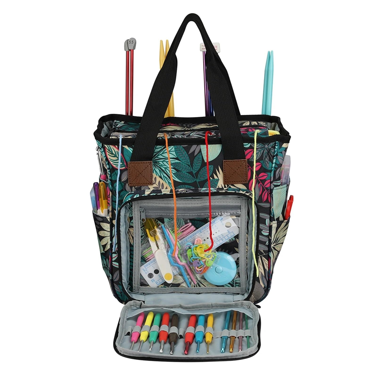 Aufbewahrungstasche FüR Wolle Strickgarn-Aufbewahrungstasche, Häkelnadel-Tasche, Aufbewahrungs-Organizer, Stricktasche, Bastelzubehör